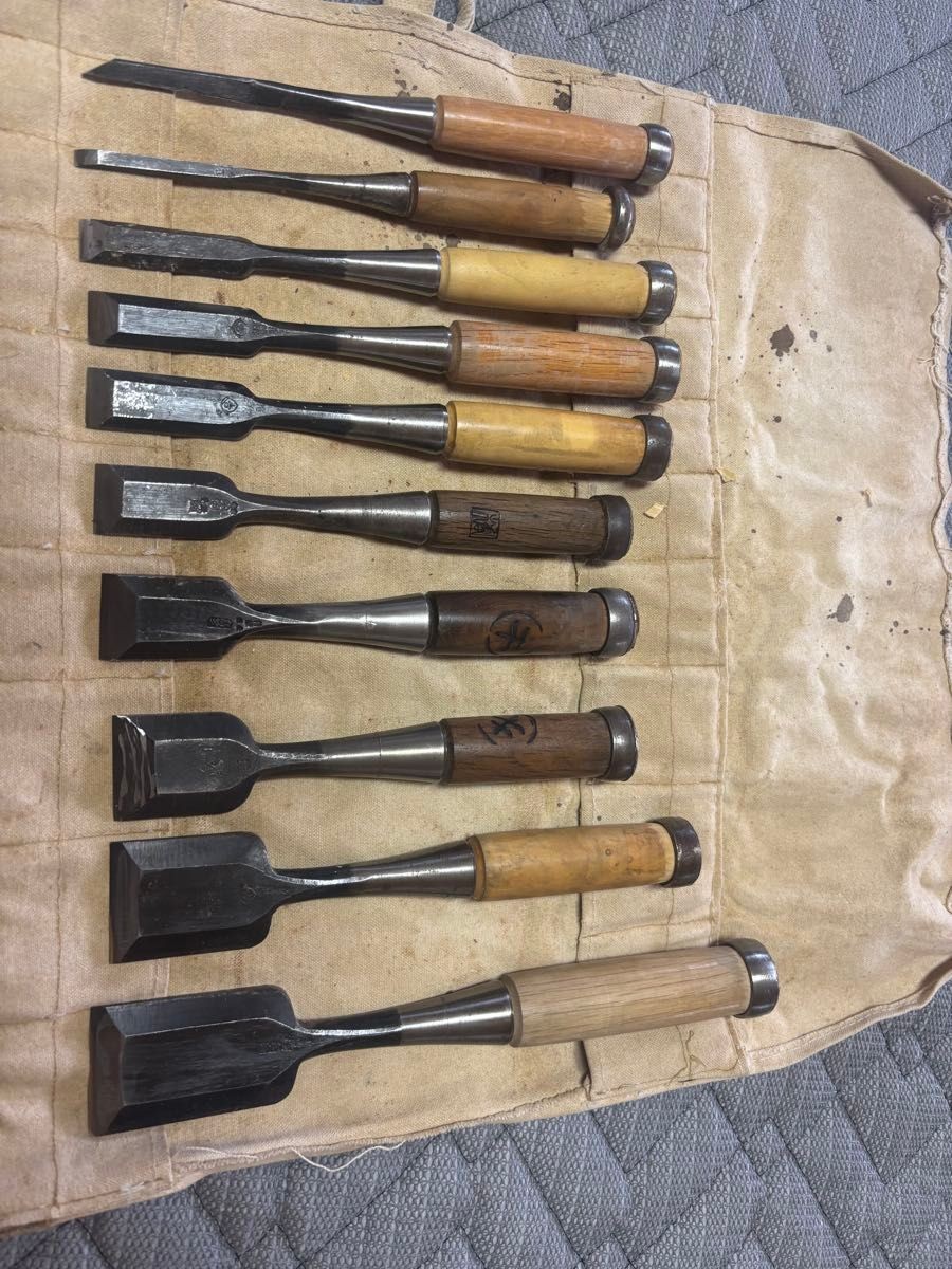 Brand Unknown 10pc Woodworking Chisel Set Traditional Hand Tools Kit