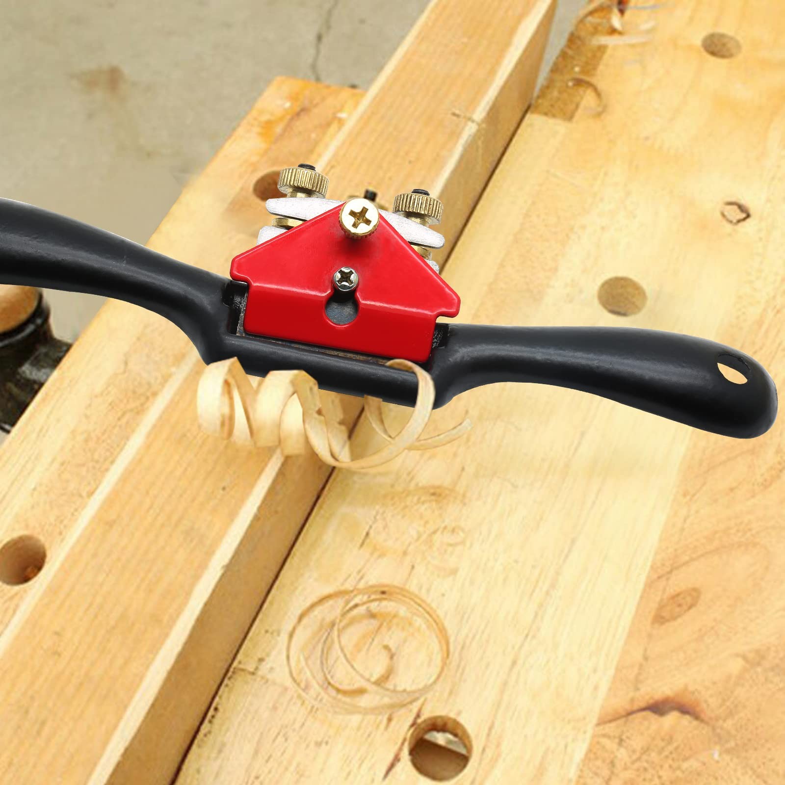 9″ Adjustable Spokeshave with 4 Pcs Metal Blade, Woodworking Plane, Hand Plan…