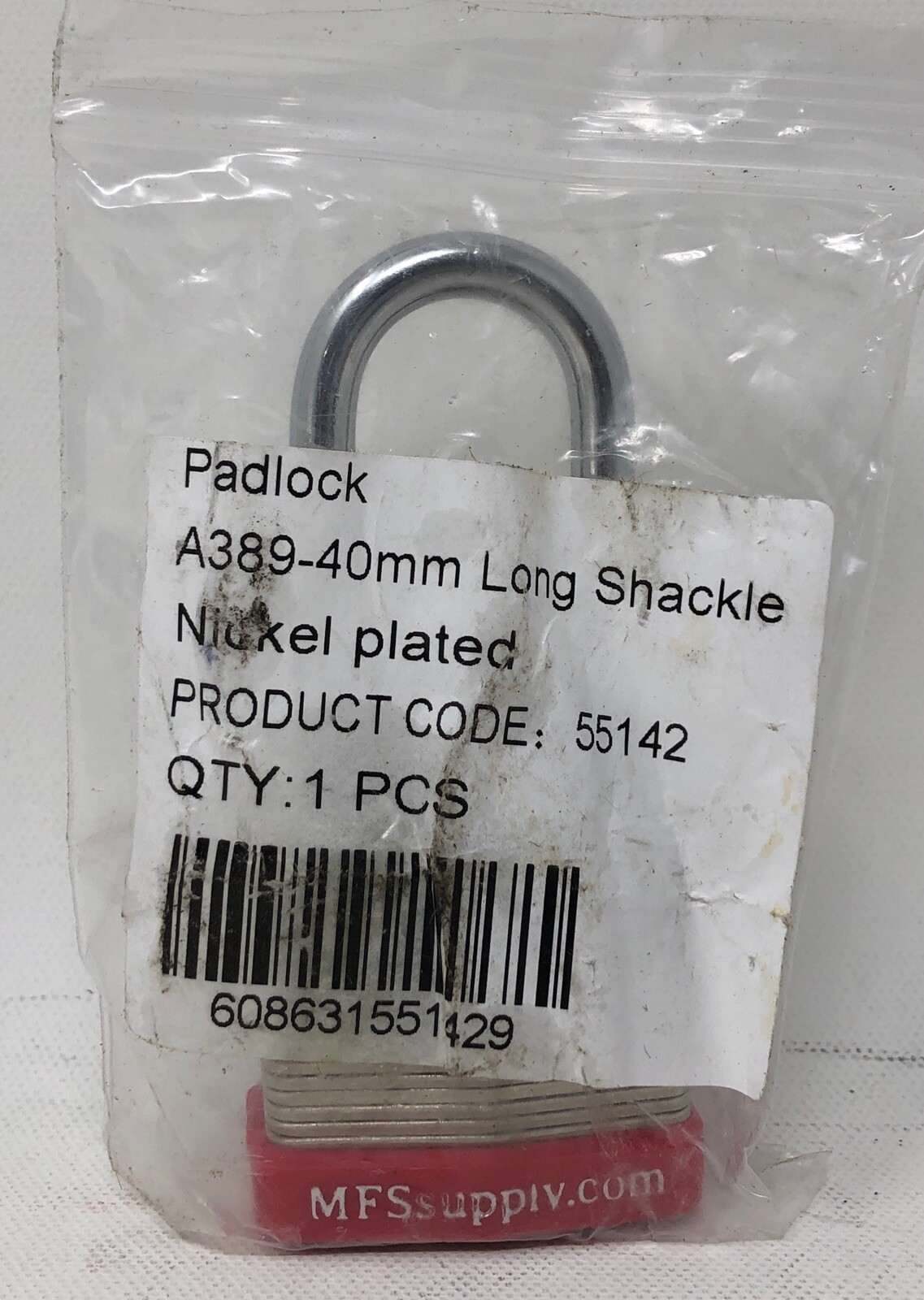 Padlock A39-40 Long Shackle Nickle Plated 55142 Lot of 12