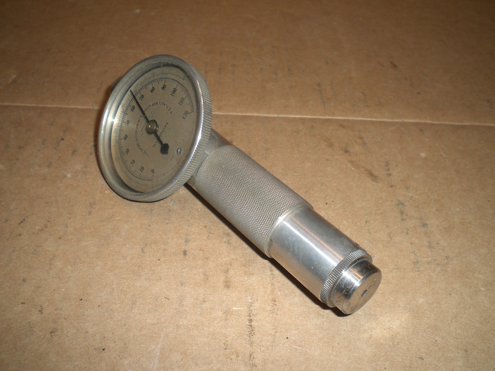 Dial indicator assembly for Vintage Antique Shore Instruments MFG Scleroscope