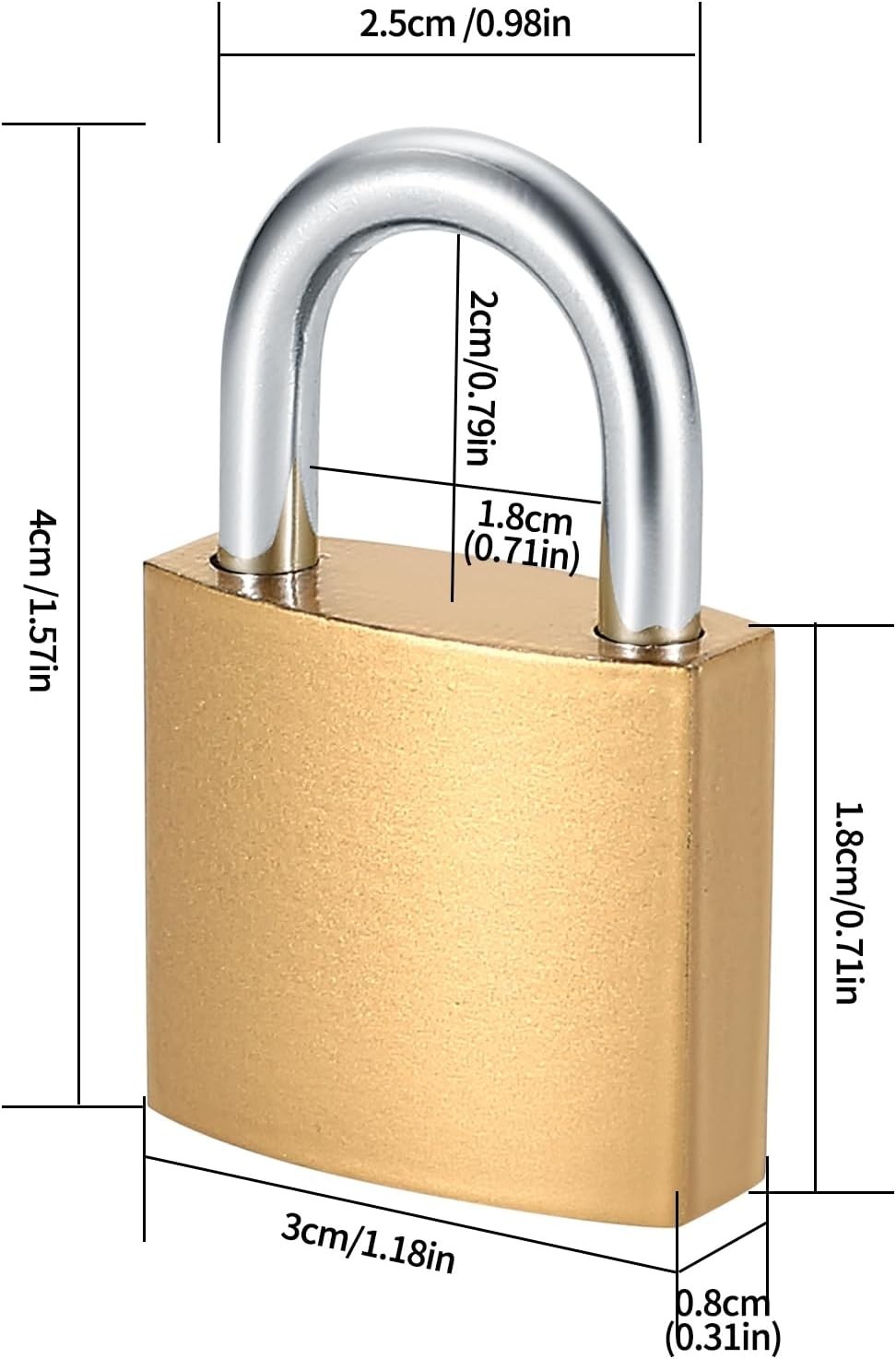 4 Pack Small Brass Padlocks with Keys Same Key Locks for Lockers Toolbox More f