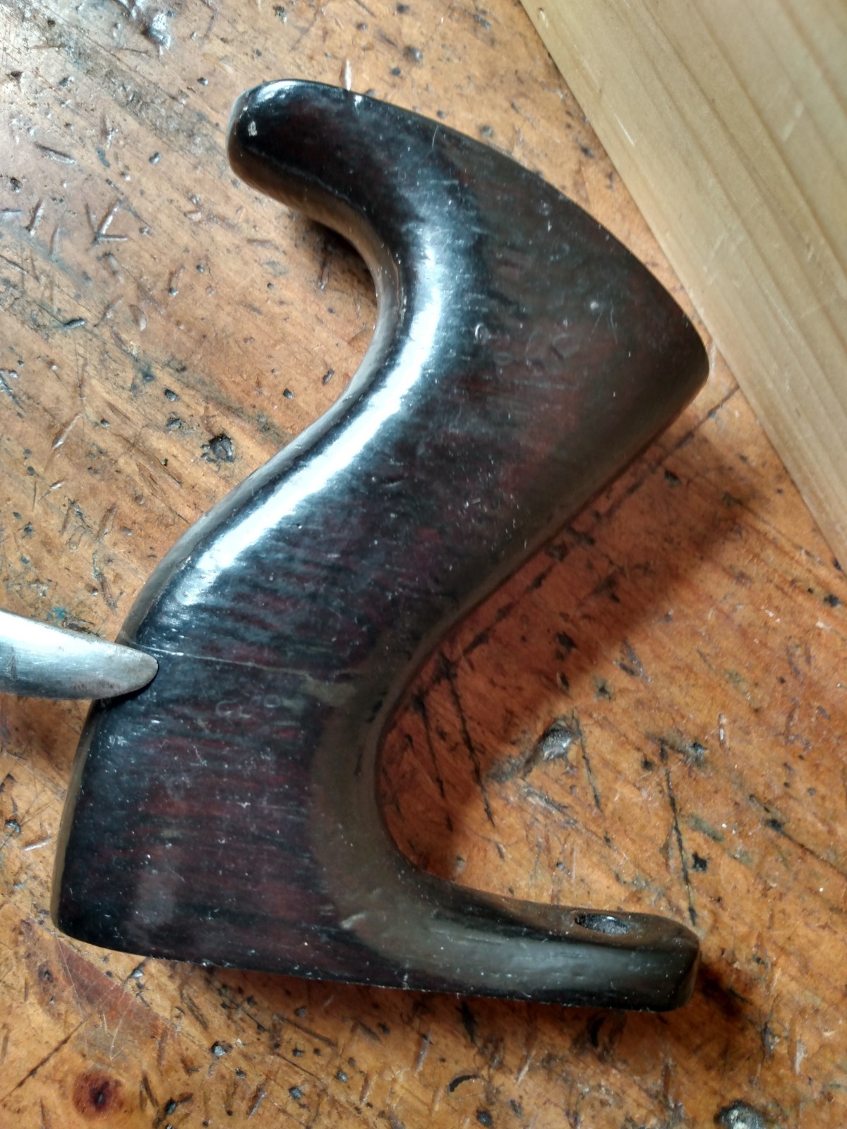 STANLEY, (REPAIRED) ROSEWOOD REAR HANDLE For # 5-6-7 ect.planes. SEE FULL DESC