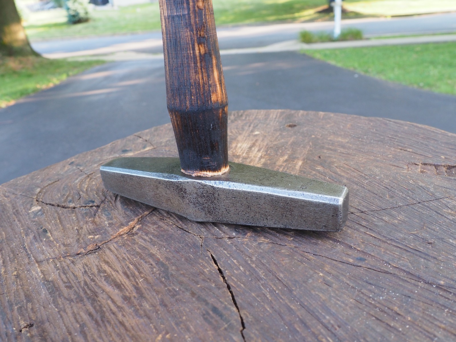 ODD 2.7LB SQUARE FACE “BOILER MAKER” RIVET PEIN HAMMER BLACKSMITH ANVIL VINTAGE