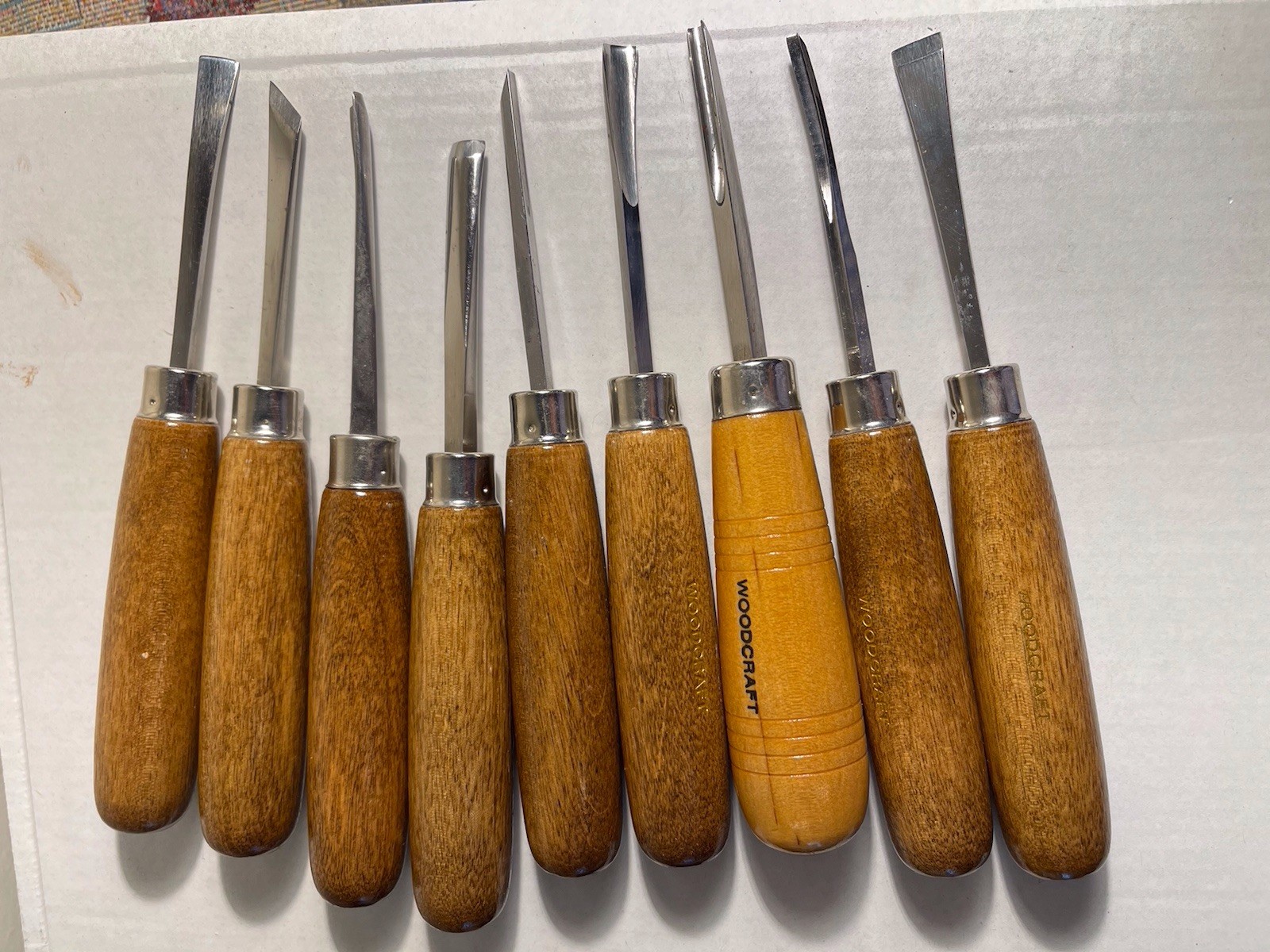 9 Woodcraft Handcraft Wood Carving Tools Chisels Great Condition