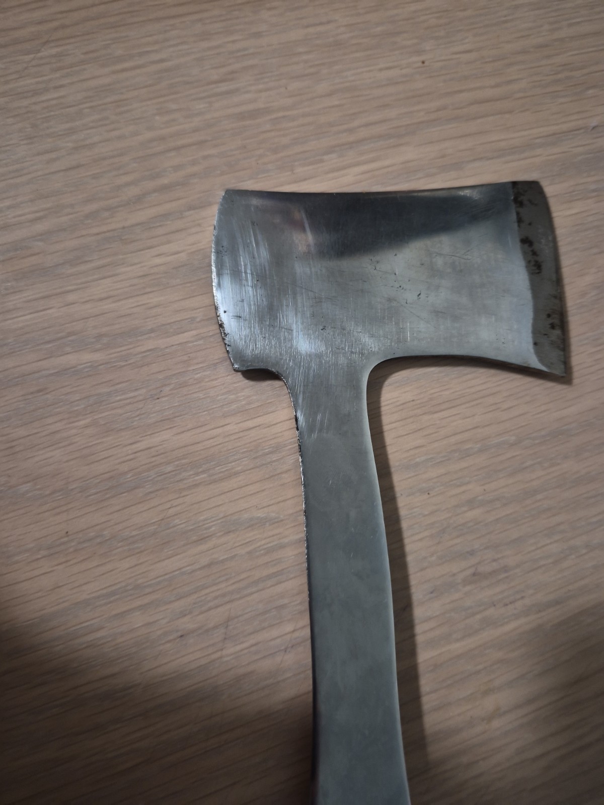 Vintage Kabar USA Hatchet With Stacked Leather Handle