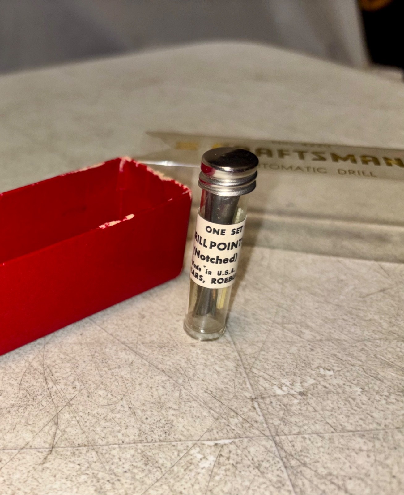 VINTAGE CRAFTSMAN 94221 4220 AUTOMATIC PUSH DRILL WITH BITS TOOL USA GREAT SHAPE