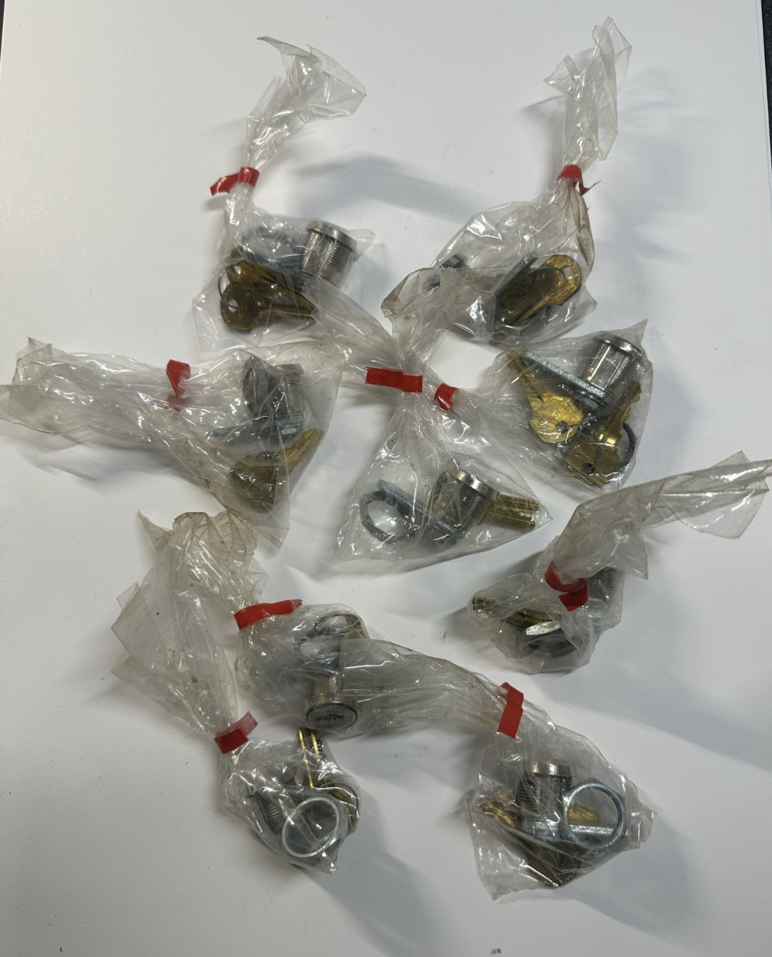 Vintage Corbin Locks Cylinder for File Cabinet NIB with keys. Lot of 9