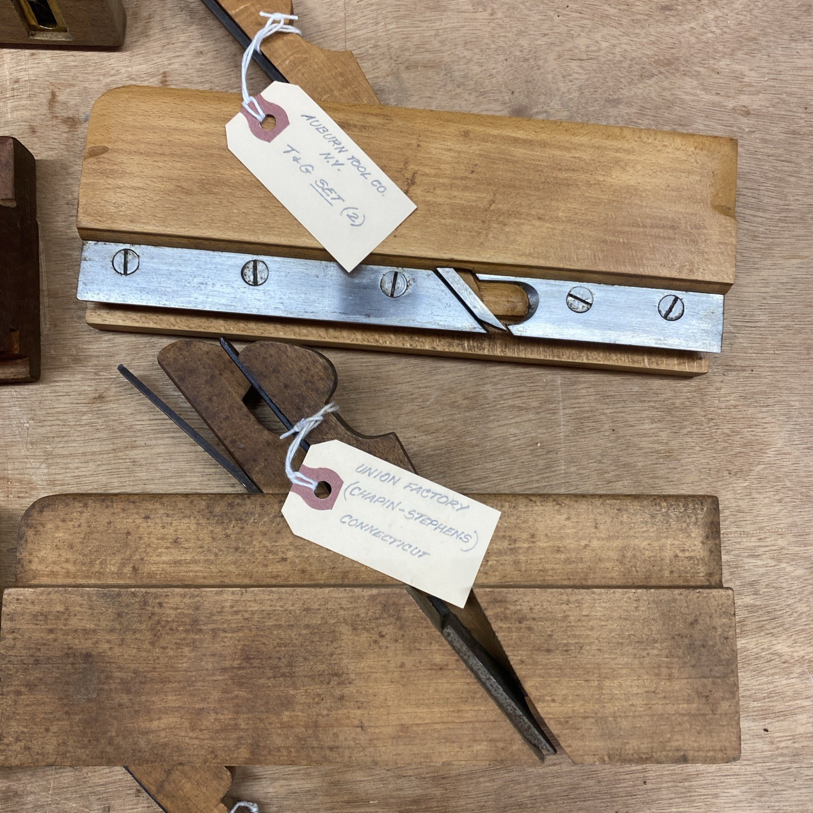 Antique Wooden Molding Plane Lot of 9 Casey & Co Auburn Tool Greenfield I.W. Whi