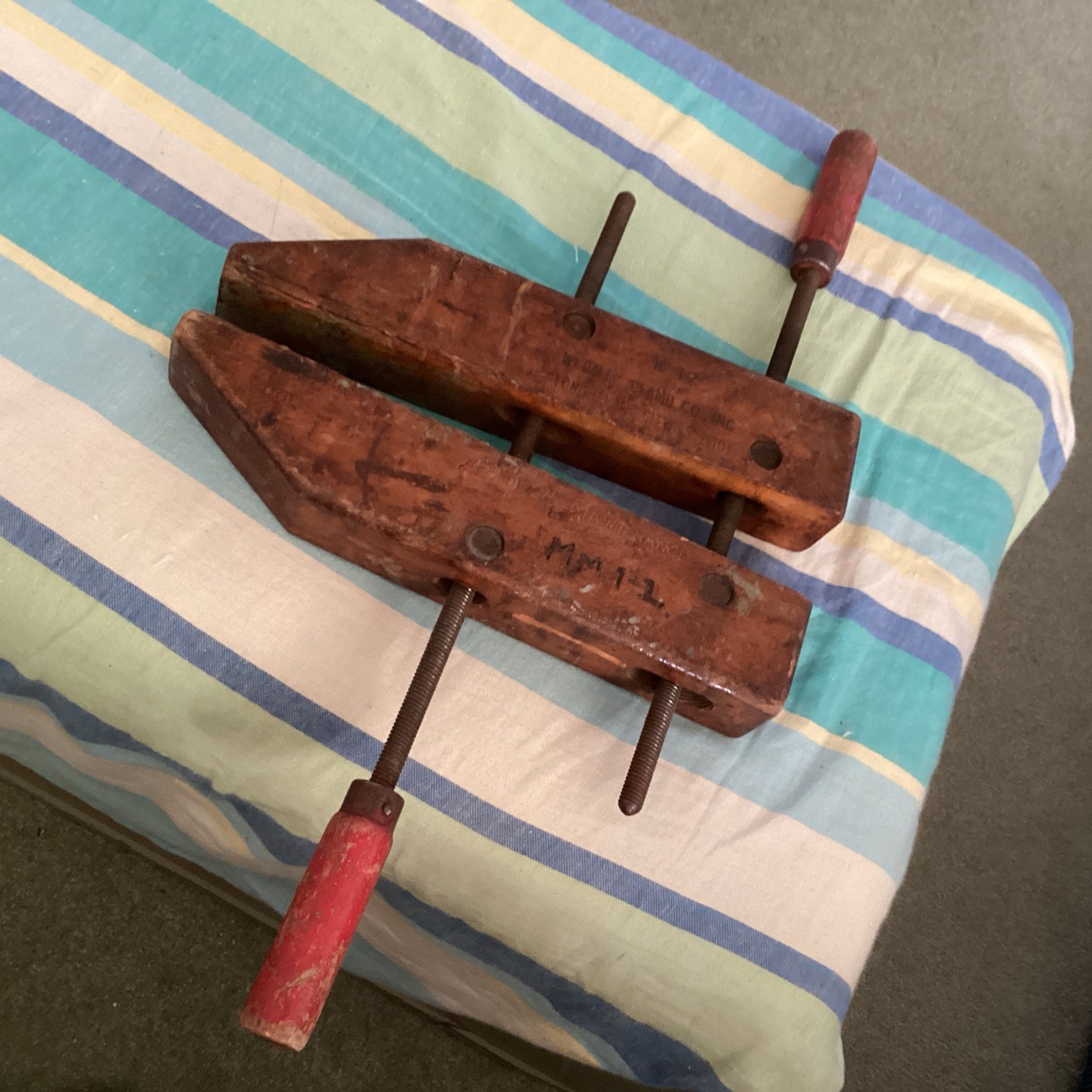 Wetzler Clamp Co. Inc. R12 12” Vintage Wood Clamp Long Island City N.Y. 11101