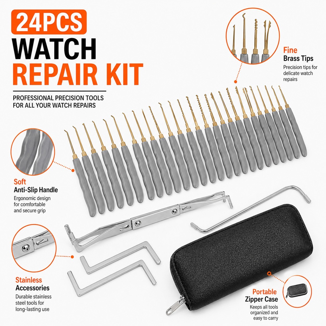 24PCS Deadbolt Installation Kit Door Lock Hole Saw Guide Latch Template Tool Set