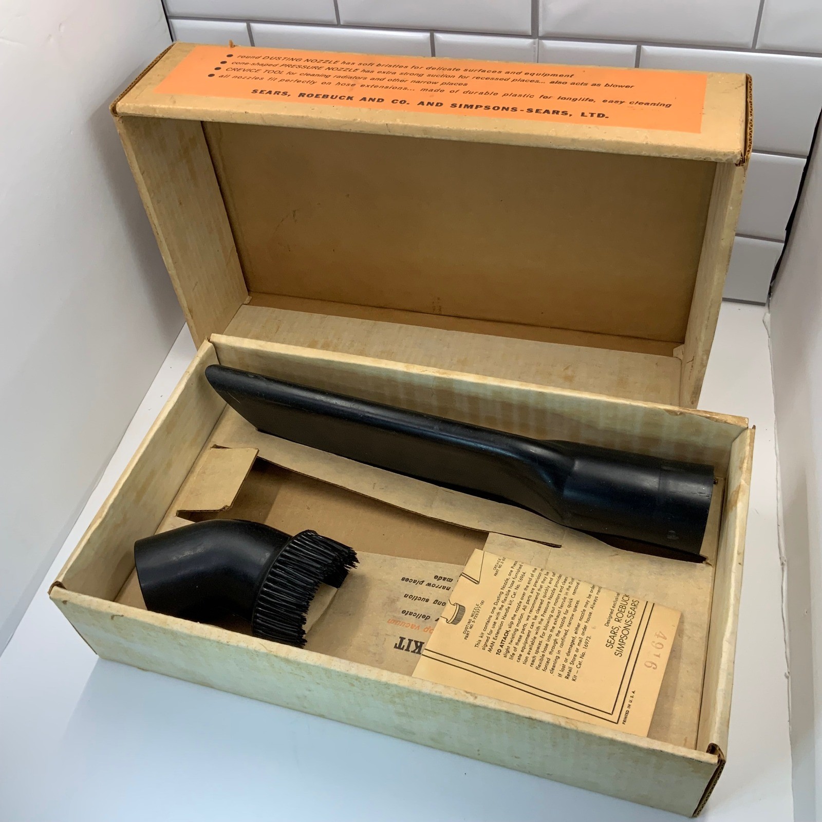 Vintage Craftsman Sears Nozzle Kit 9-16973 Shop Vac Attachments 1963 Boxed
