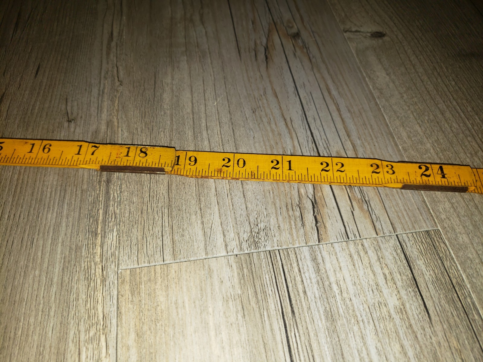 Vintage Foldable Wood Measuring Tape Hardware Jointed 36″