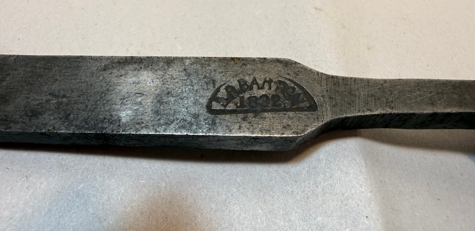 2 x Antique D.R. Barton 1832 Wood Chisel & Carving Gouge
