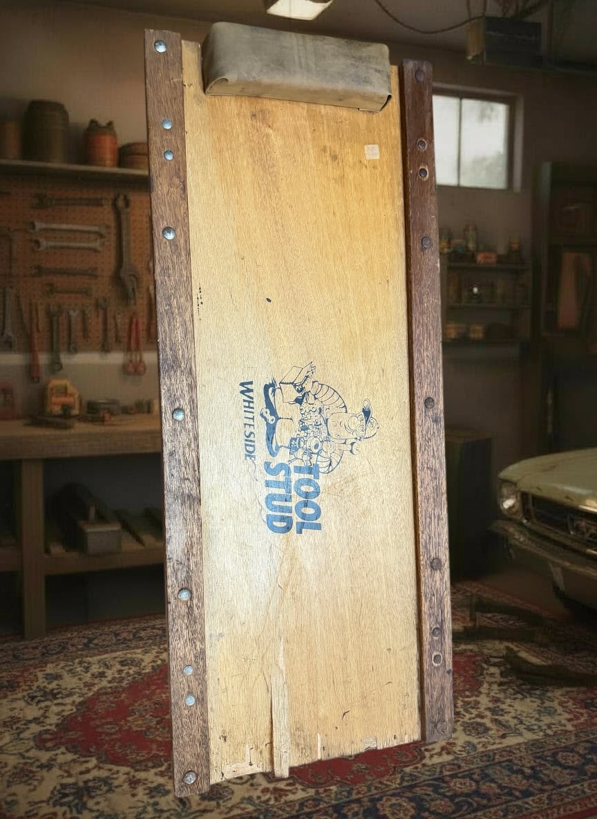 Vintage Whiteside Tool Stud Wooden Mechanic Creeper / Shop Dolly – Original Lo