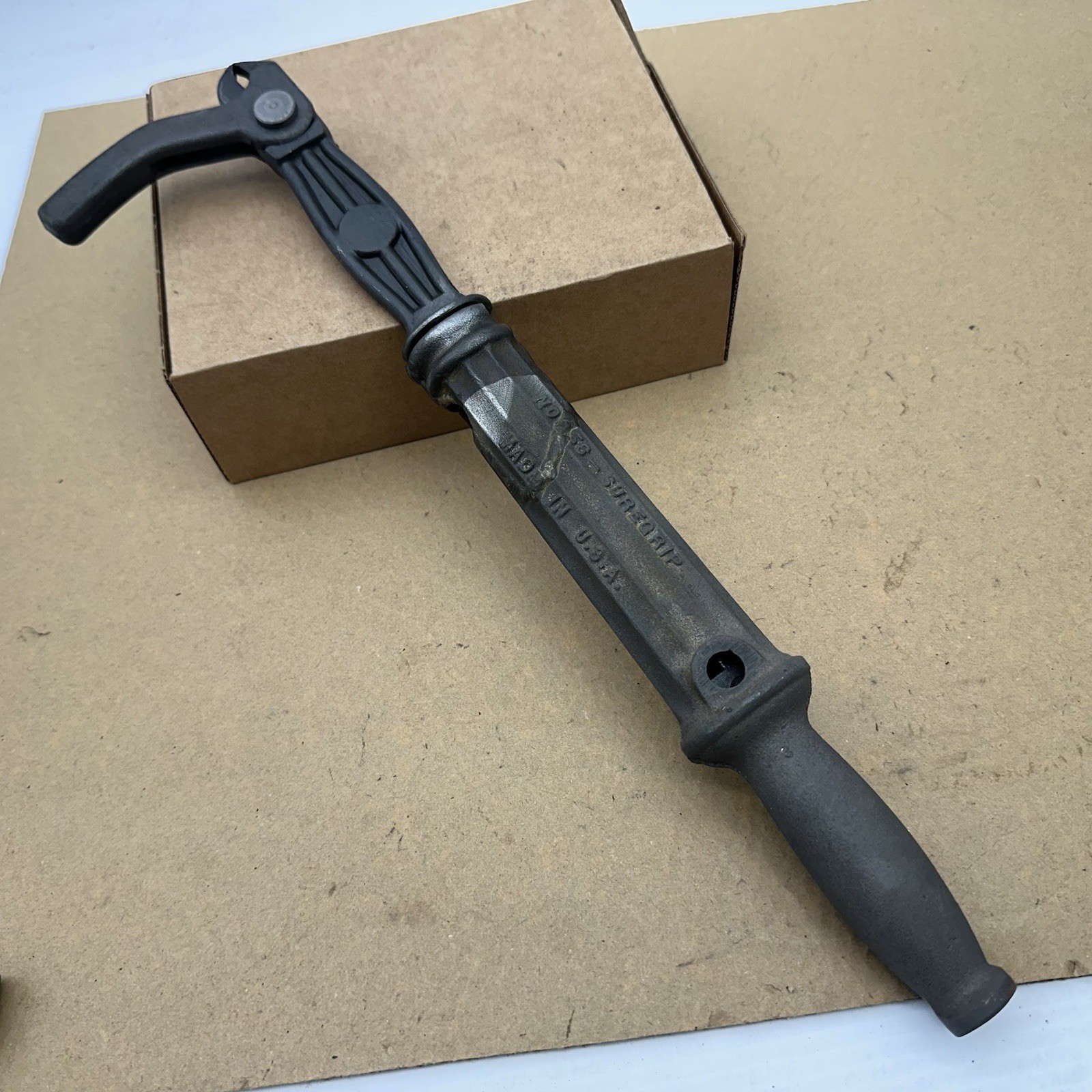 Vintage Crescent No 56 Suregrip Nail Puller Cast Iron Tool Slide Hammer USA READ