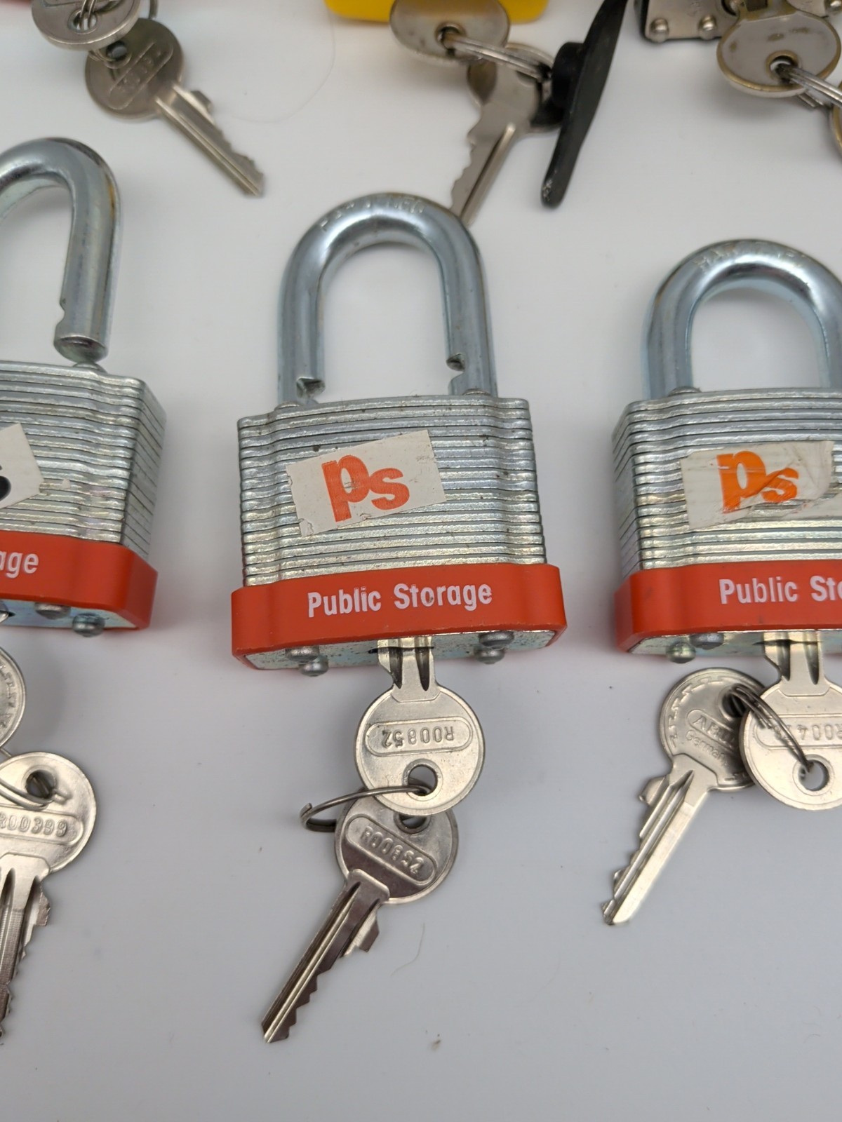 Set of 9 Heavy Duty Padlocks with 2 Keys Each