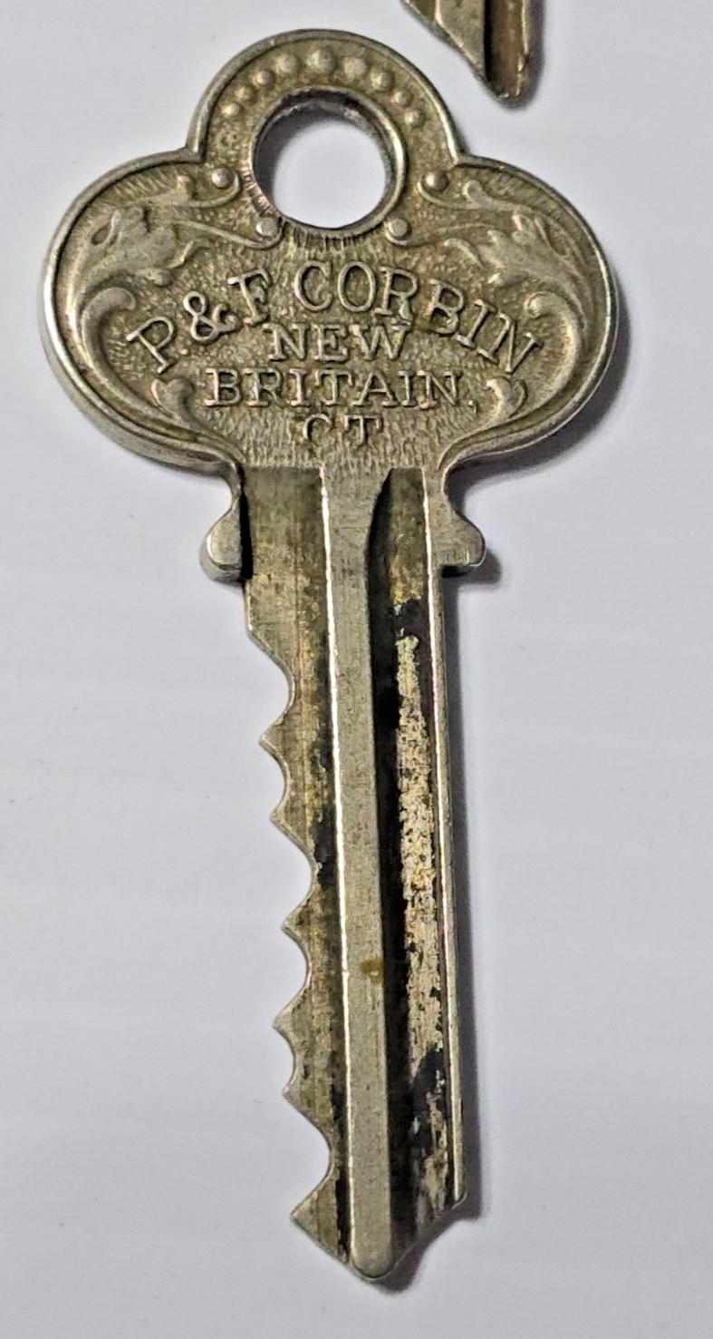 13 Vtg Key P&F Corbin, Independent Lock Co. Russwin, Lock Wood, Fraim, Frantz