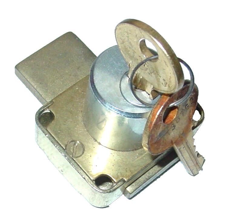 Vintage Brass Lock Right Left Heavy Solid Dead Bolt Cylinder Wardrobe Hardware