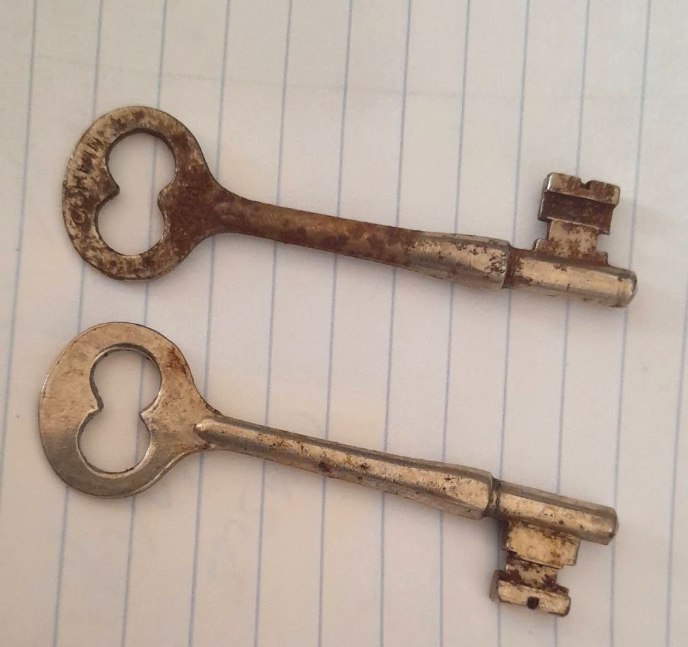 2 Vintage Antique Corbin P-Series Skeleton Keys P11 and P4
