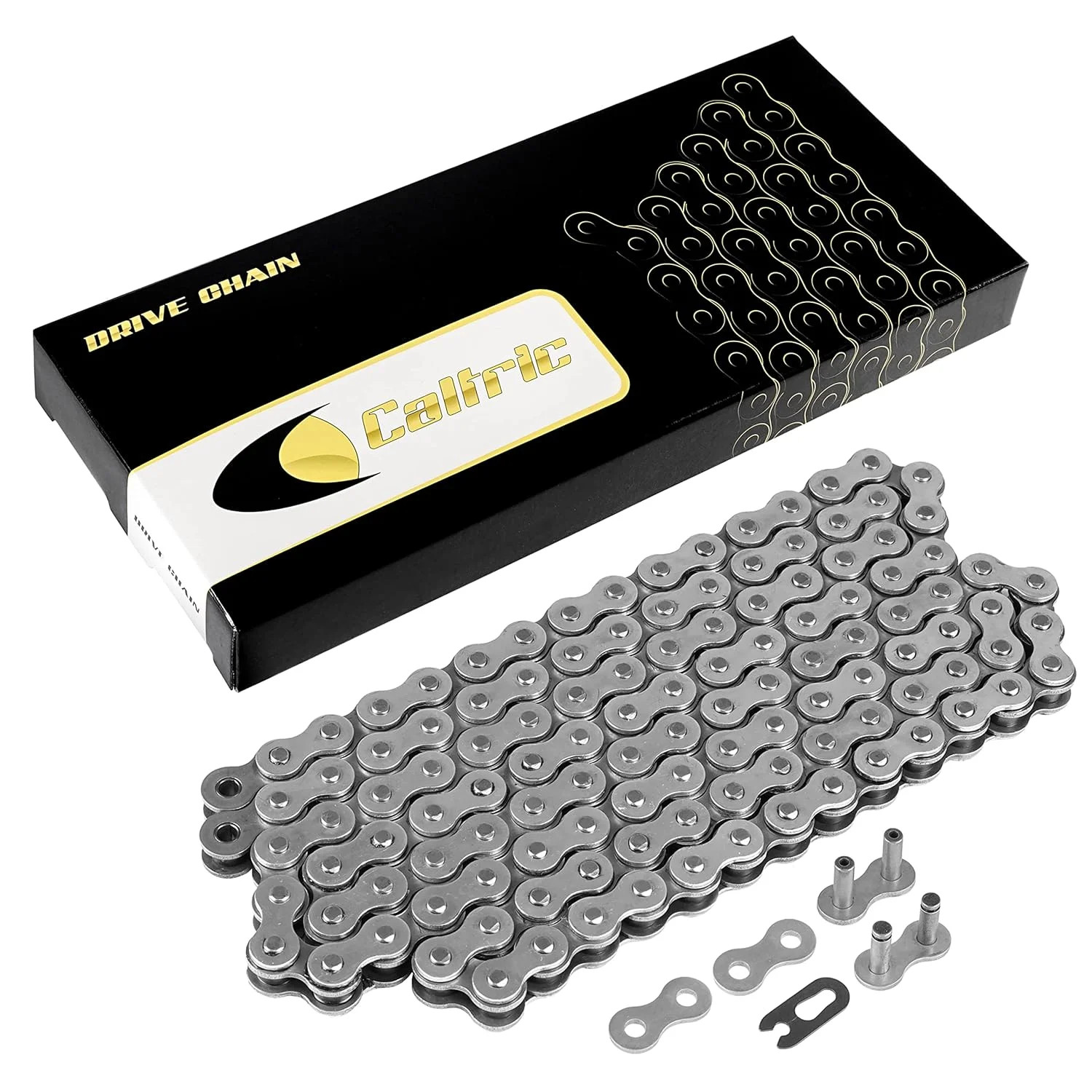Caltric 520-Pitch 120-Links Non-Oring Drive Chain Compatible with ATV/UTV/Quad/S