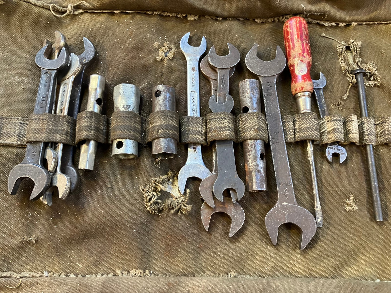 Classic Car Tool Kit In tool Roll.