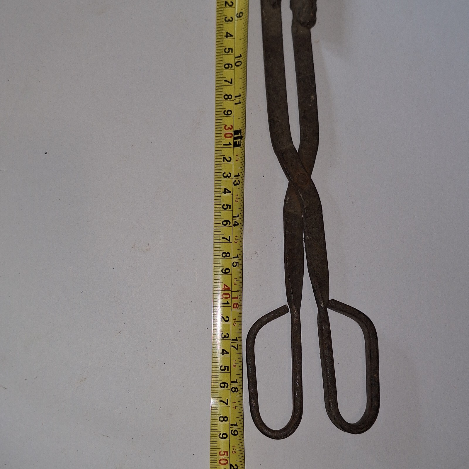 blacksmith tongs scissors, home-made, 19 inches long
