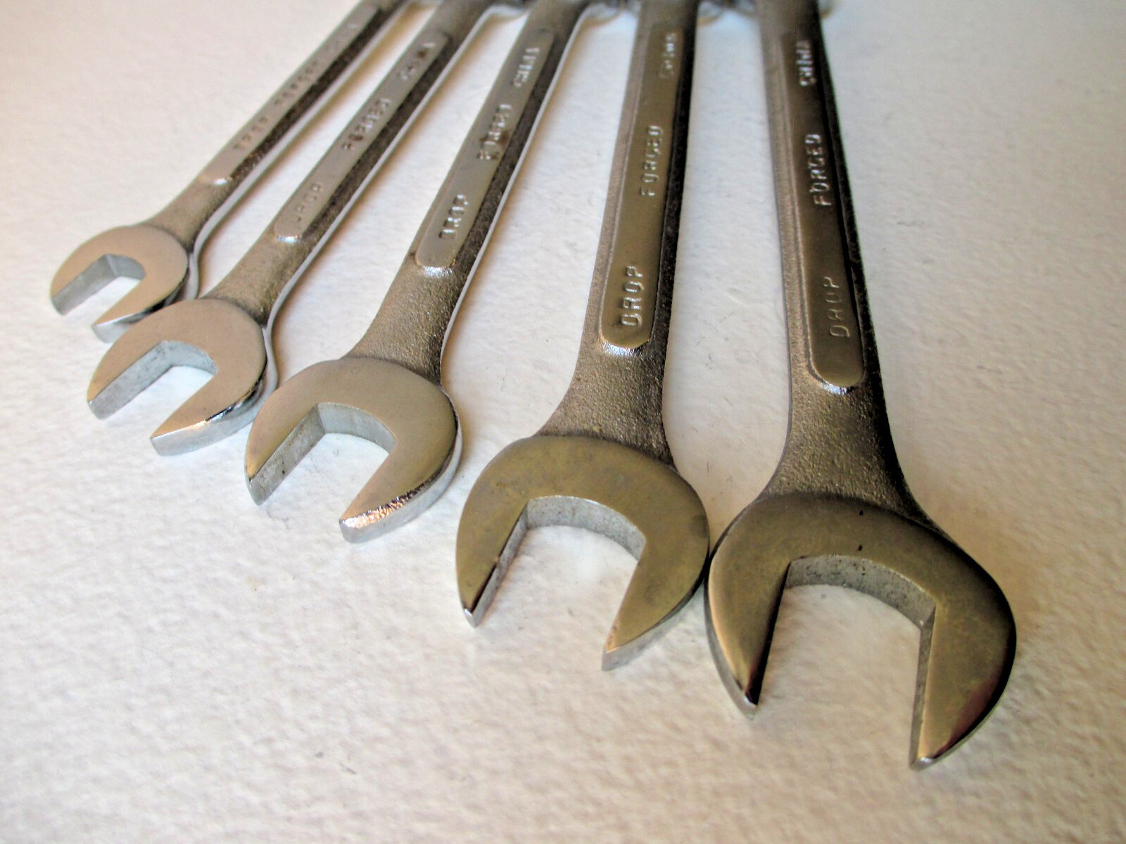 USED KMC SAE Combination Wrenches – TOOL LOT ONLY – Possible Owner’s Marks