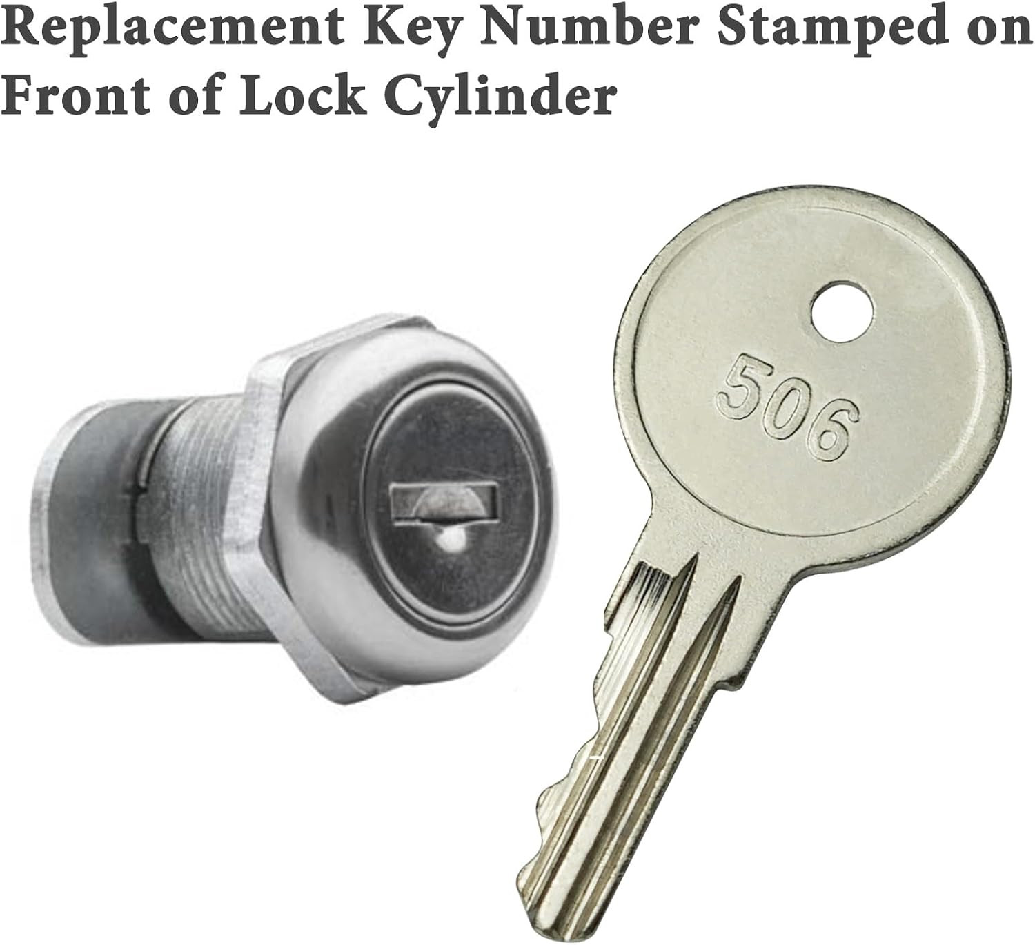 4-Pack CH506 Replacement Keys for Truck Tool Box RV Compartment Lock Keys Silver