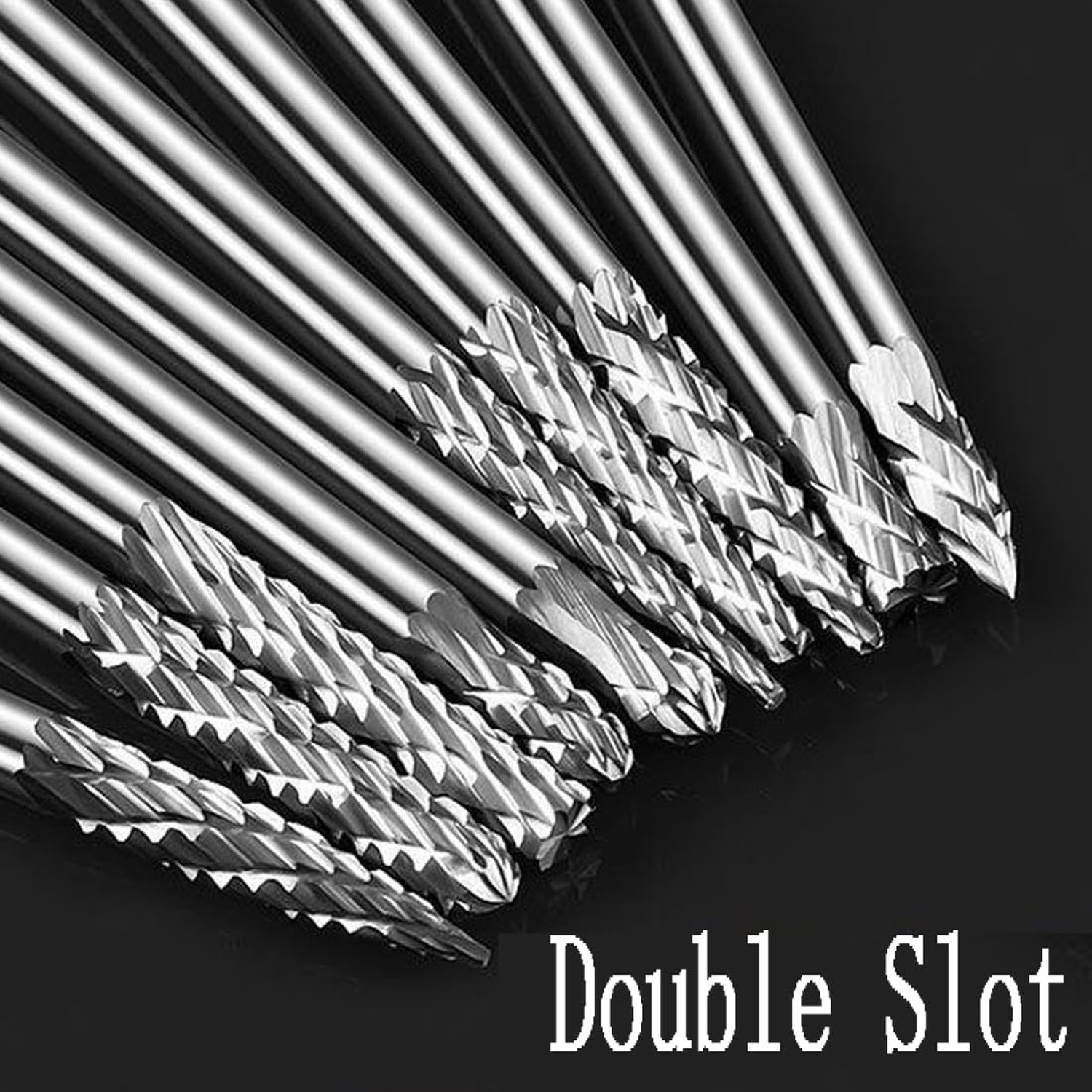 20 Pcs Aluminum Cutting Burr – 1/8″ Shank Double Slot Tungsten Carbide Burs E…