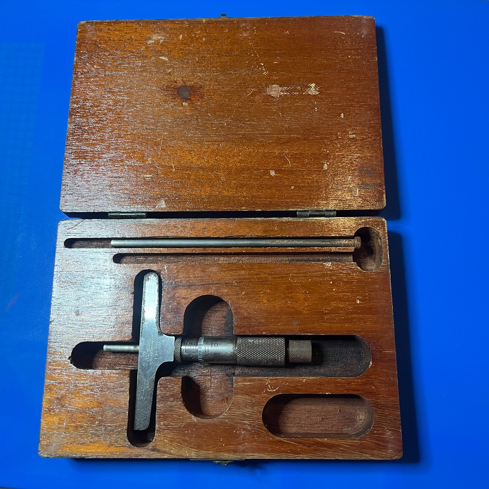 Vintage Lufkin No. 513 Depth Gauge, Made in U.S.A., Machinist Measuring Tool
