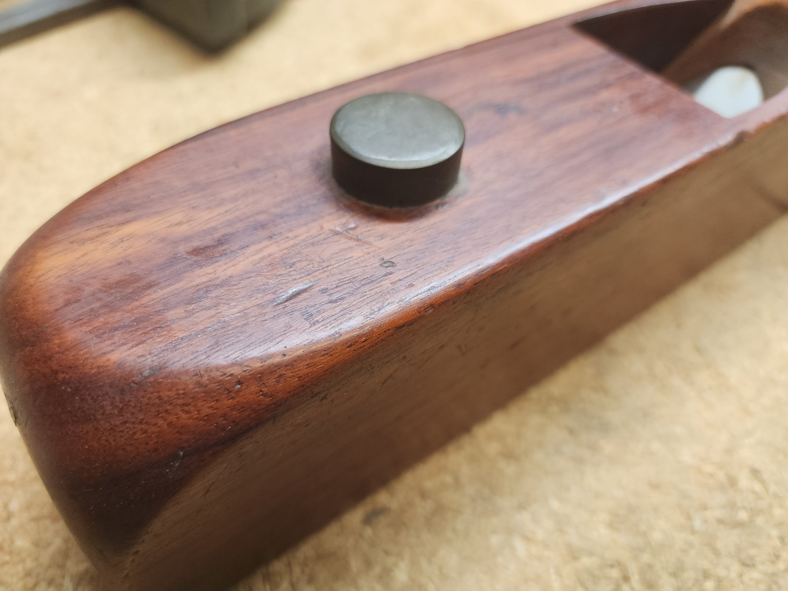 Antique 20″ Long Hand Made Paduk Wood Plane With Erik Antonberg 2″ Plane Iron