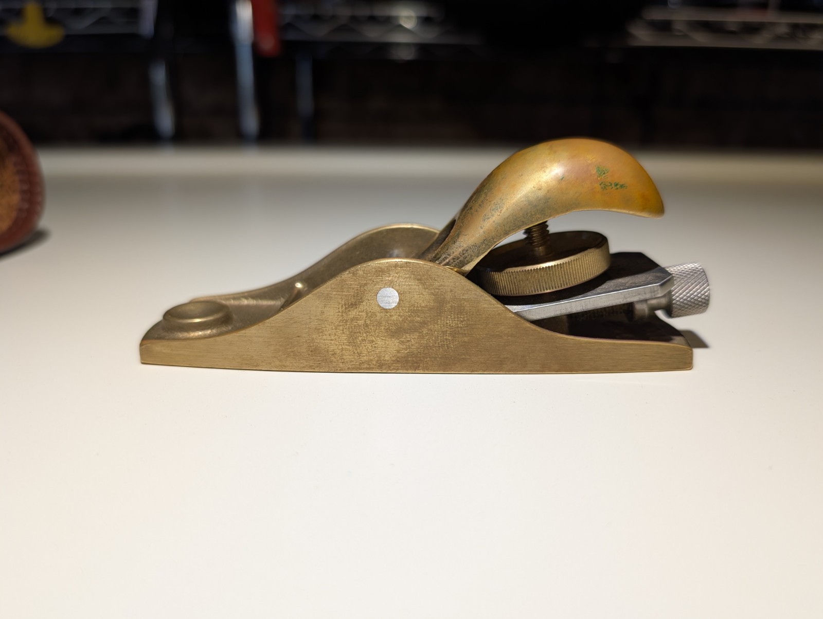 Lie-Nielsen 102 Low Angle Block Plane -USA Made With Made In France Leather Case