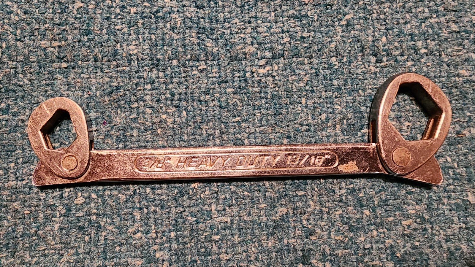 Vtg Master Wrench 3/8″ x 13/16″ (9-14mm/15-22mm) Heavy Duty Tool MultiWrench!