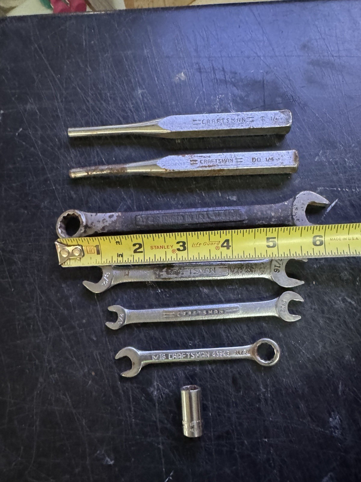 Craftsman Tool Lot Cold Punch Wrench Socket 7pcs