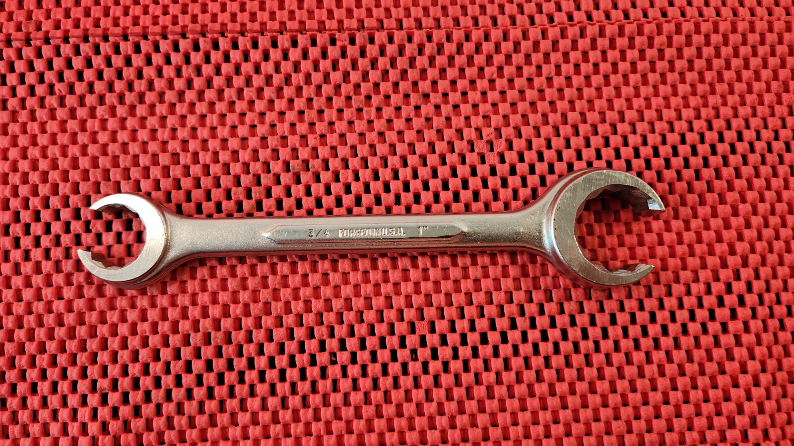MADE IN THE U.S.A. DURO CHROME FLARE WRENCH #371, 3/4″ & 1″, EXCELLENT COND. USA