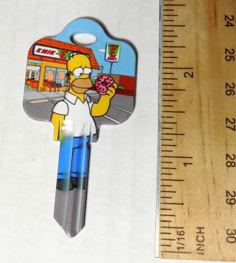 The Simpsons Homer Doughnut House Blank Key Unused 2 side 2010 Kwik E SC1