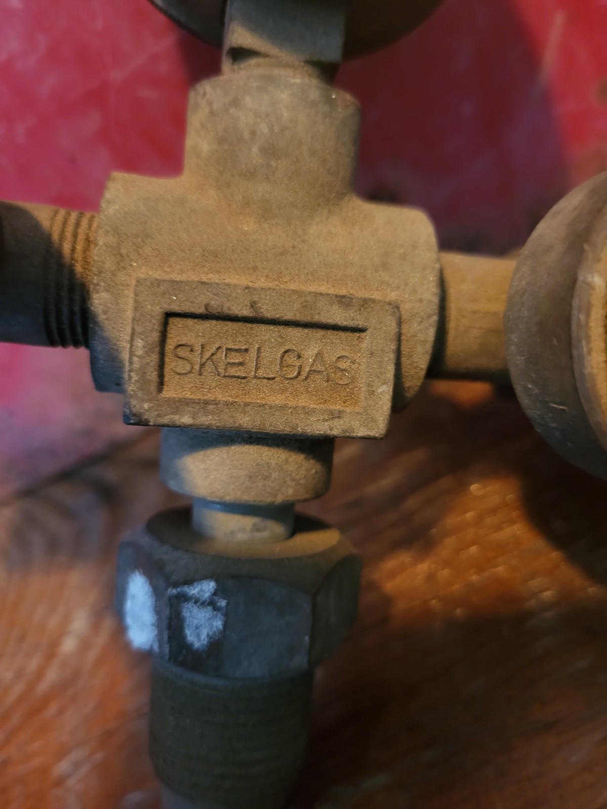 Vintage Skelly Oil Company Tulsa OK Pressure Gauge Meter Skelgas Steampunk Art