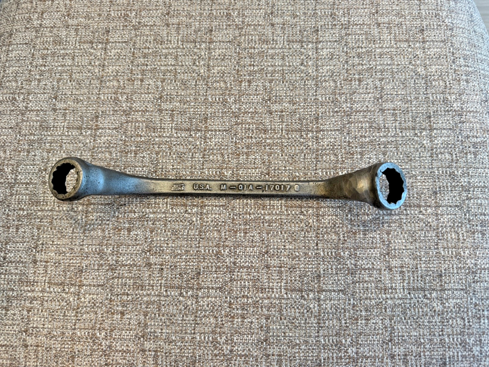 Vintage FORD Script M 01A-17017B Double Offset Box Wrench, Made in USA