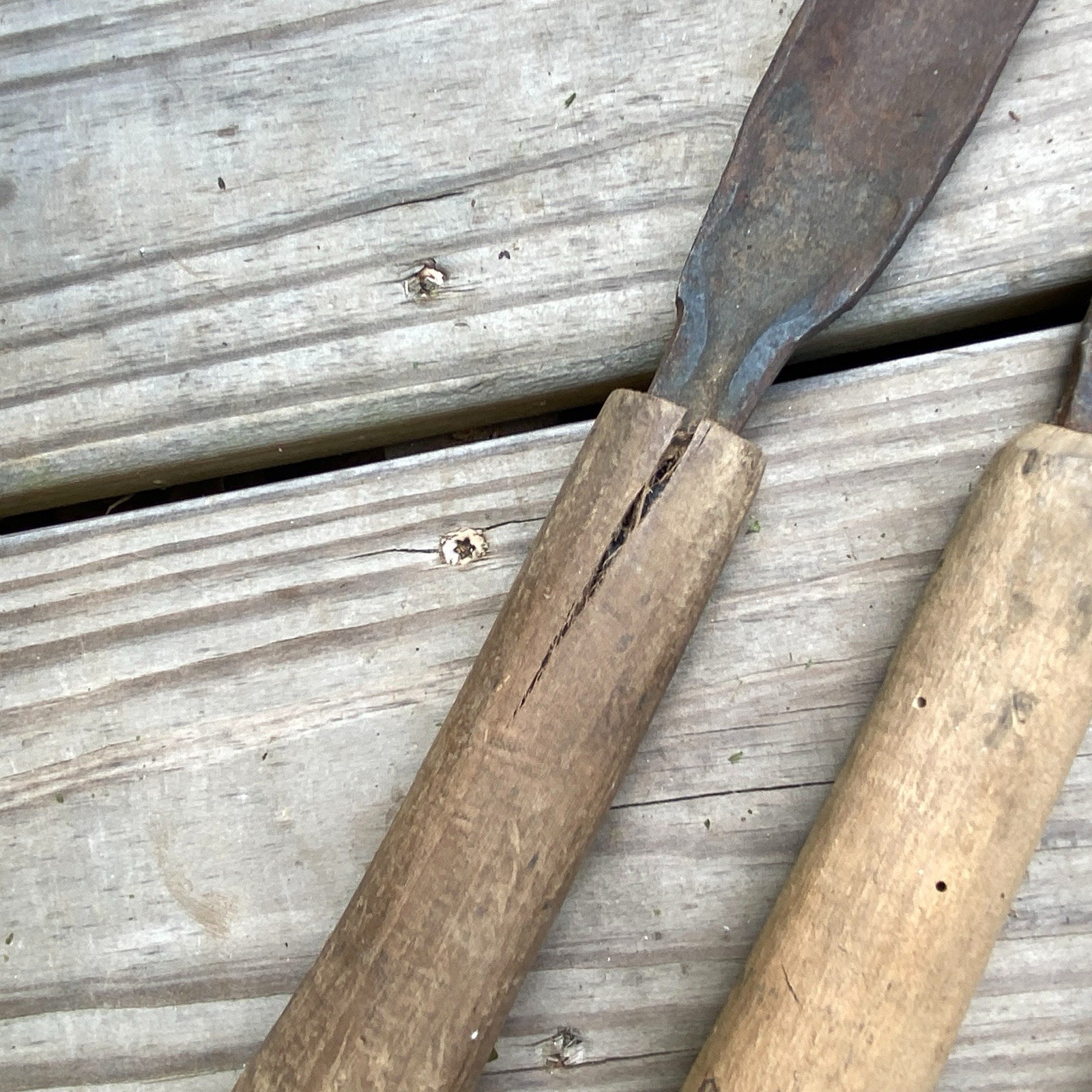 Antique Wood Carving Chisel Tools Lot with Rasp Files Wooden Handles 11-14″ long