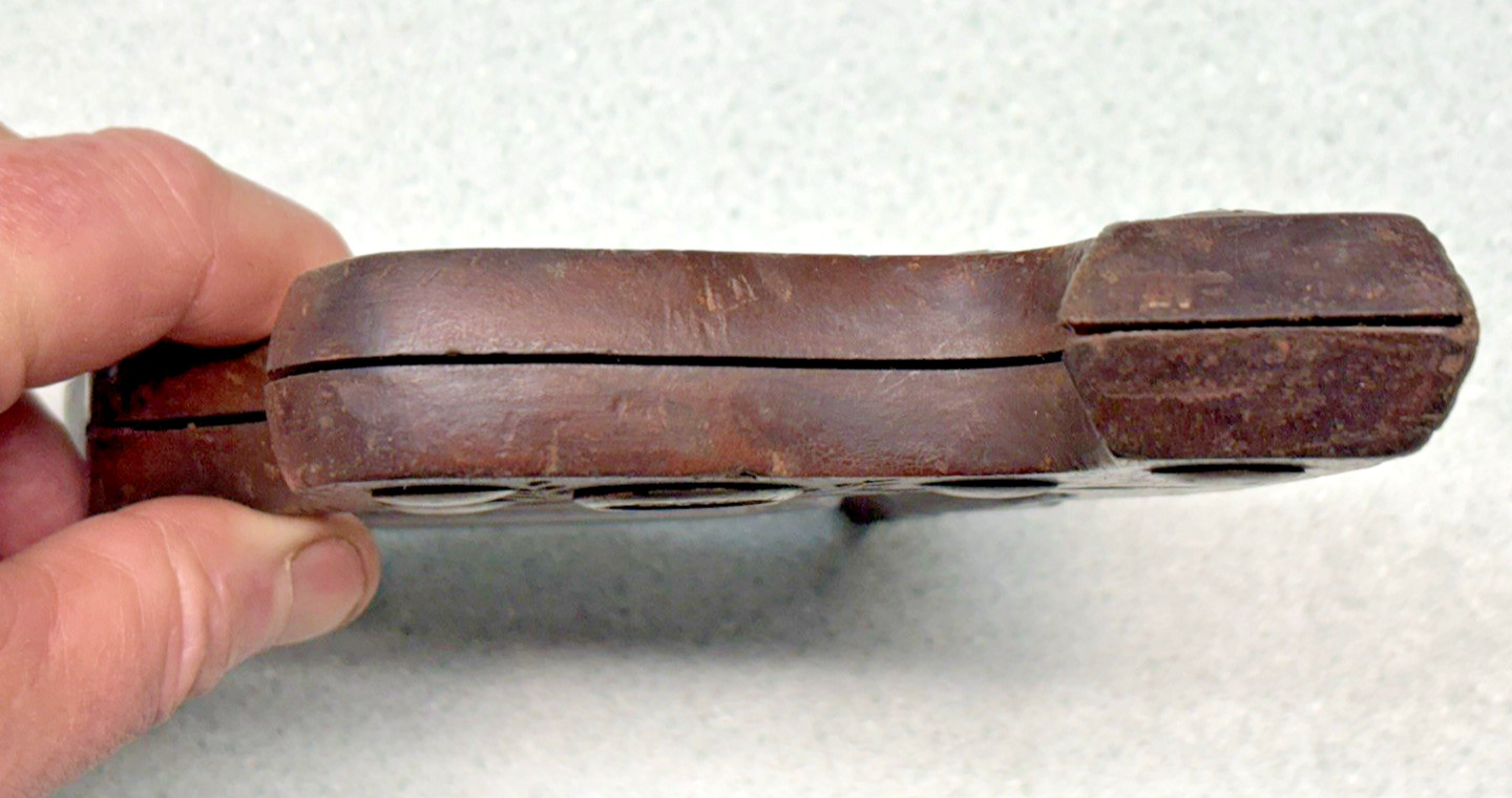 Thumbhole Saw Handle w/ nuts G. H. Bishop hand saw Vintage Tools NICE
