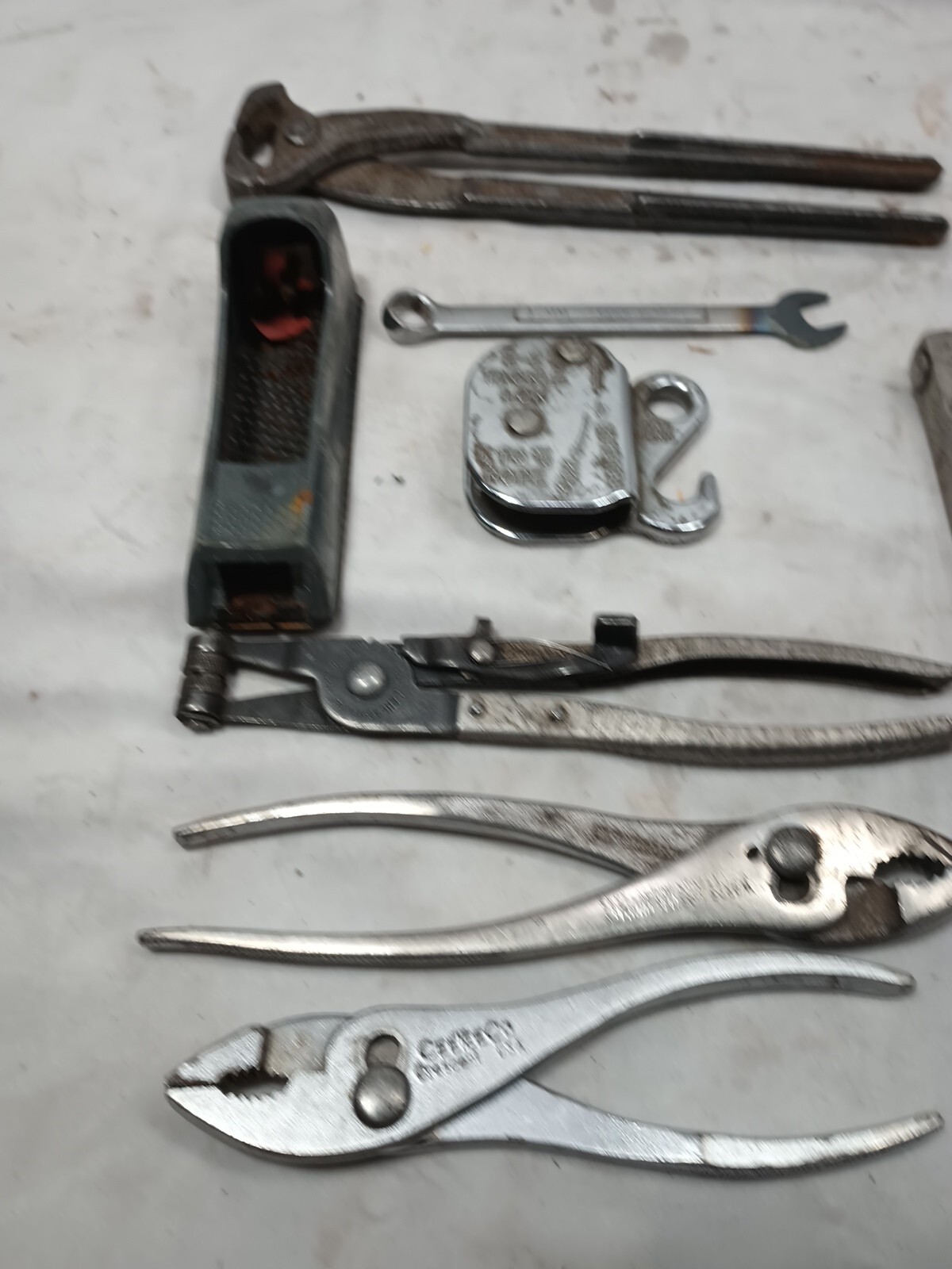 Lot of Vintage Tools For Mechanics And Carpenters Files Wrench Bits Misc Os447