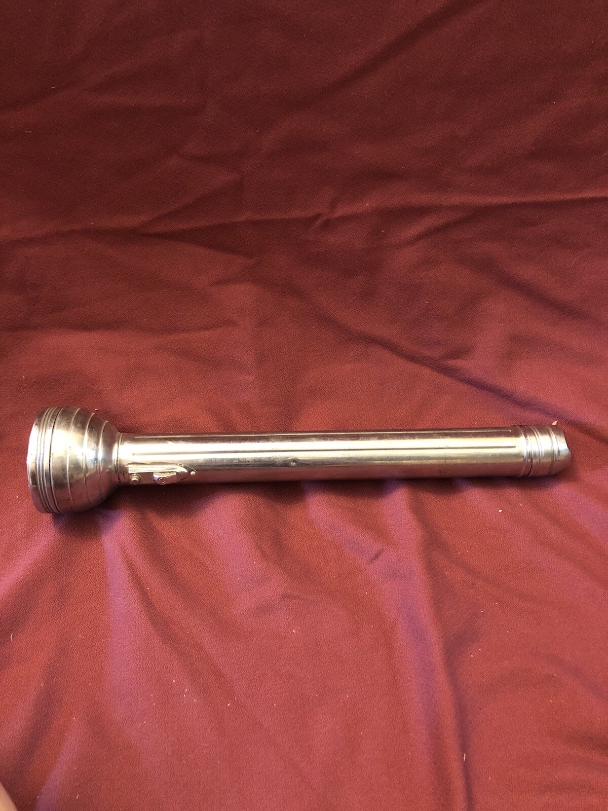 Vintage British CC Flashlight Made In Hong Kong 15” Long Untested As Is