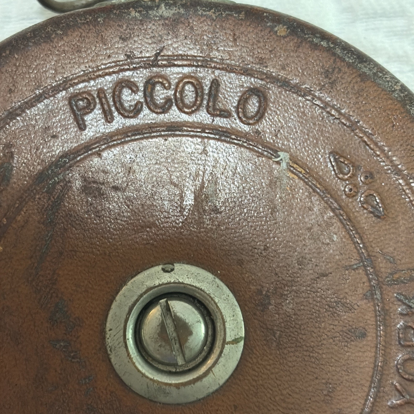 VINTAGE KEUFFEL & ESSER CO. NY “The Piccolo” LEATHER Bound TAPE MEASURE 50 Feet