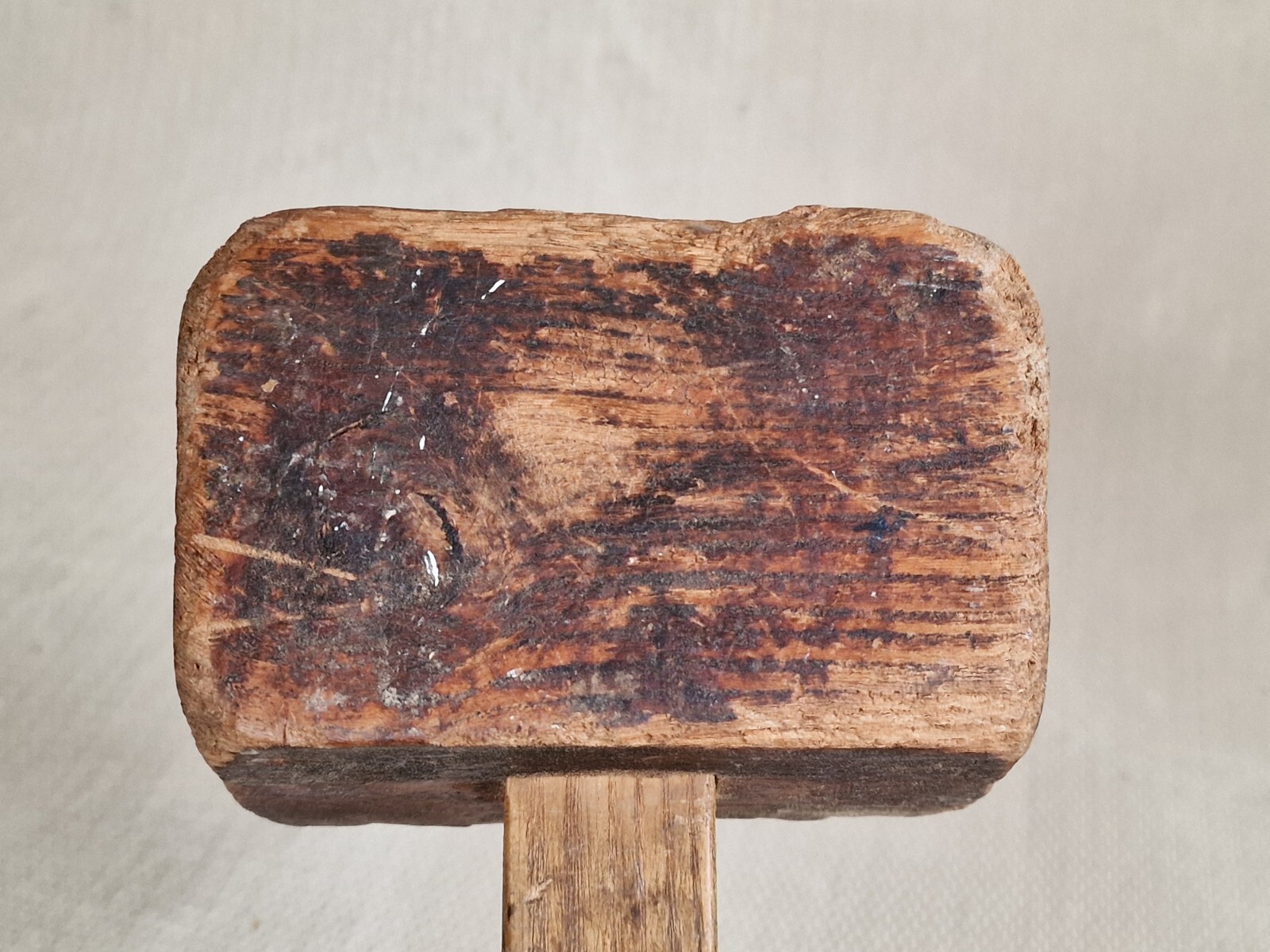 Vintage Large 37cm Carpenters Mallet Woodworking Wooden Hammer Old Tool 0.8kg