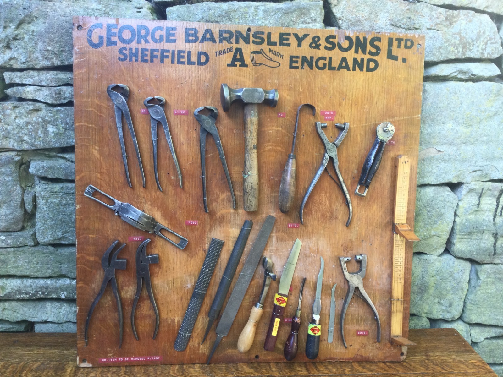 Original 1930s 1940s 1950s George Barnsley tools shop display