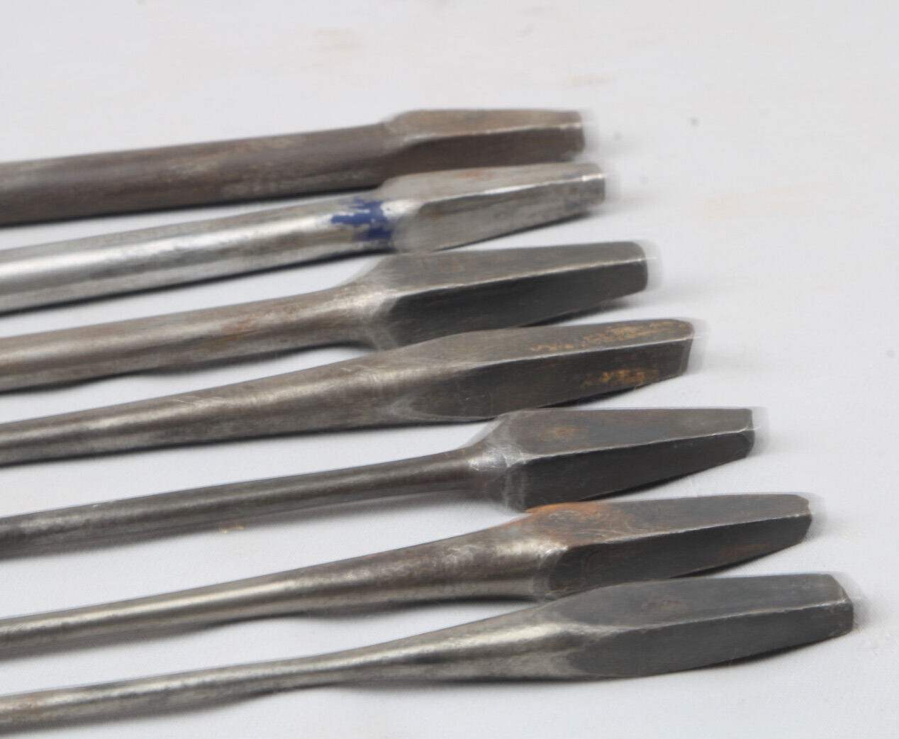 Lot of 7 Pcs Vintage Assorted Mfg & Sizes Woodworking Drill Bits Inv#DN48W