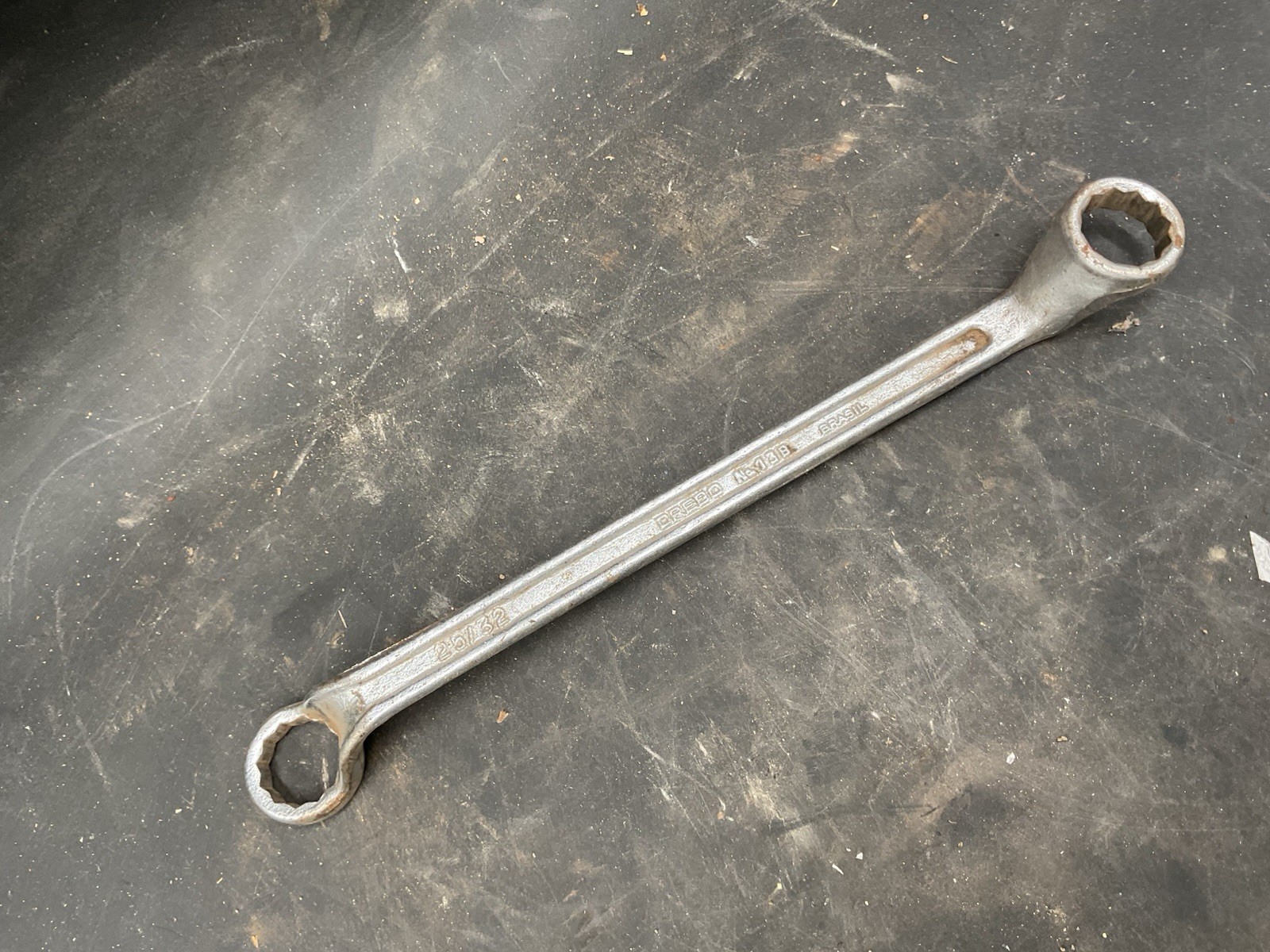 Vintage DreBo 25/32 X 3/4 Offset Box End Wrench No 13B Brazil 12 Point