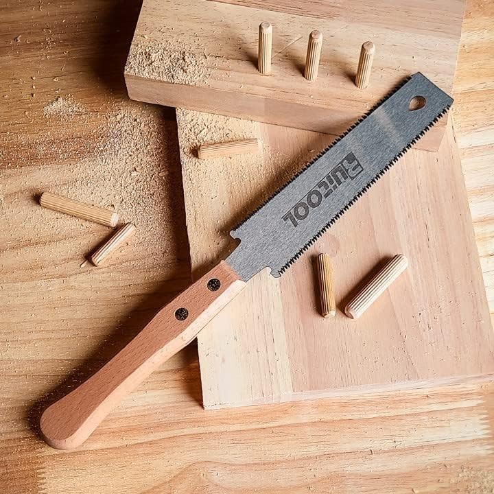 Ergonomic 6-Inch Japanese Pull Saw with Double-Edge SK5 Blade for Woodwork