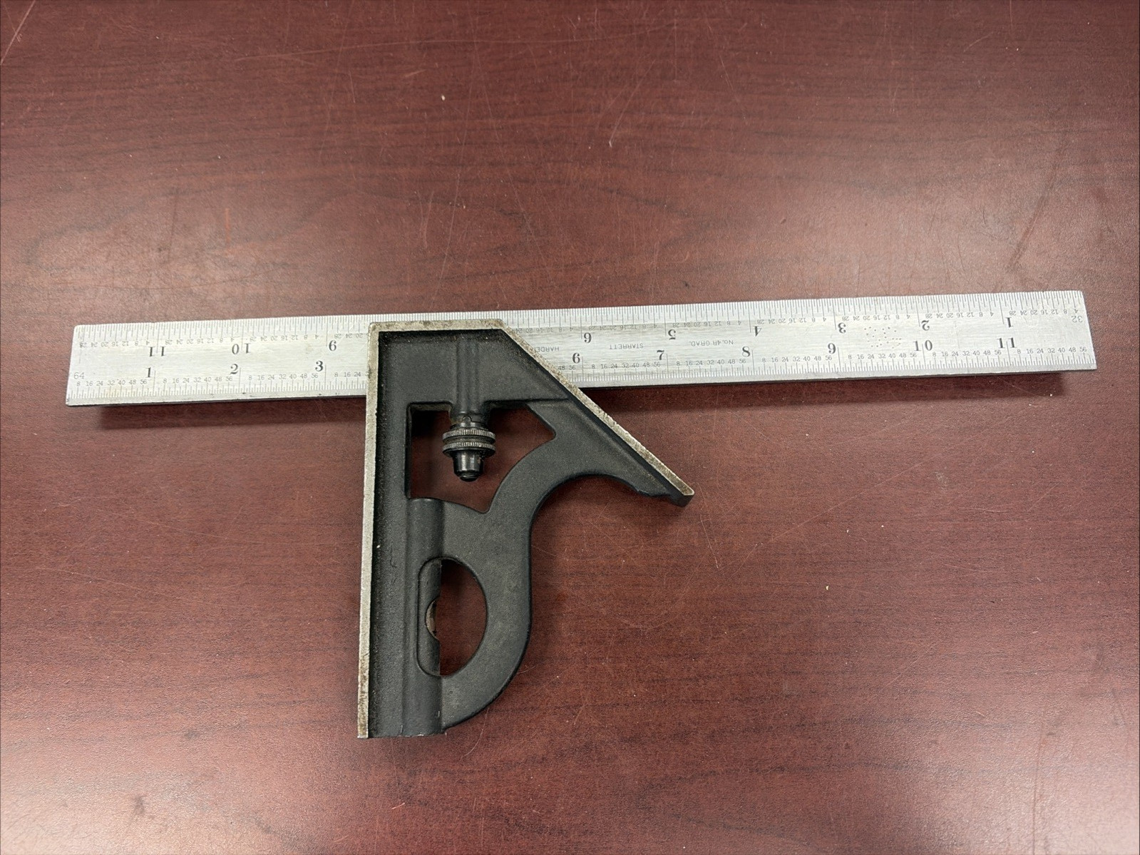 Vintage L S Starrett No 4 RGRAD – 12″ Combination Square Tool Level