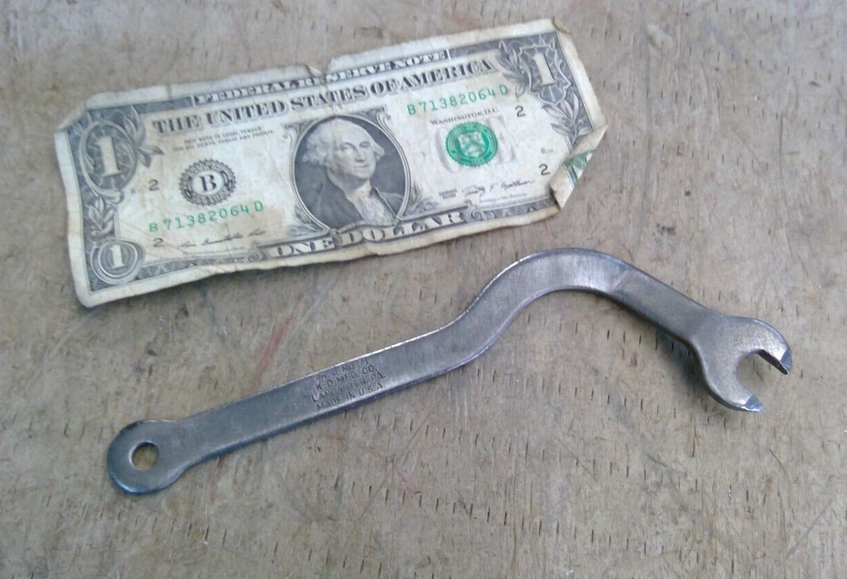 Vintage K&D KD No. 71 Modified 7/16″ Hockey Stick Bend Offset Open End Wrench